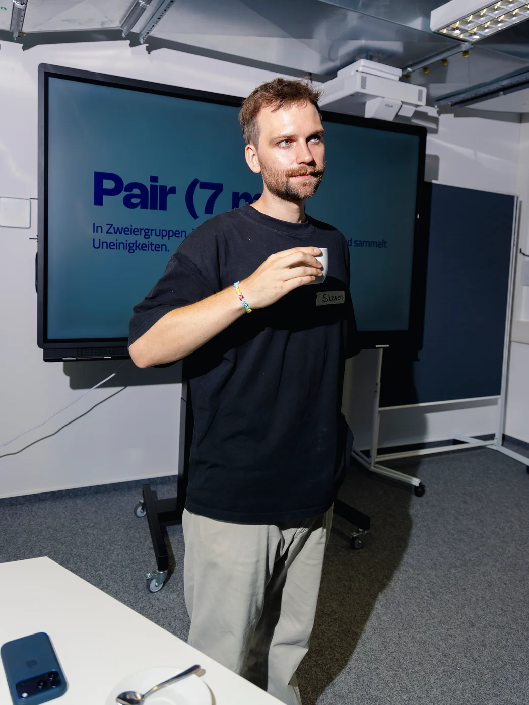 Steven Seip in einer Pause während des Workshops