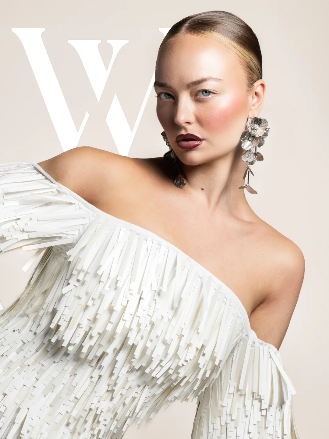 Editorielles Beauty-Foto mit Franziska von Werder Wasserzeichen