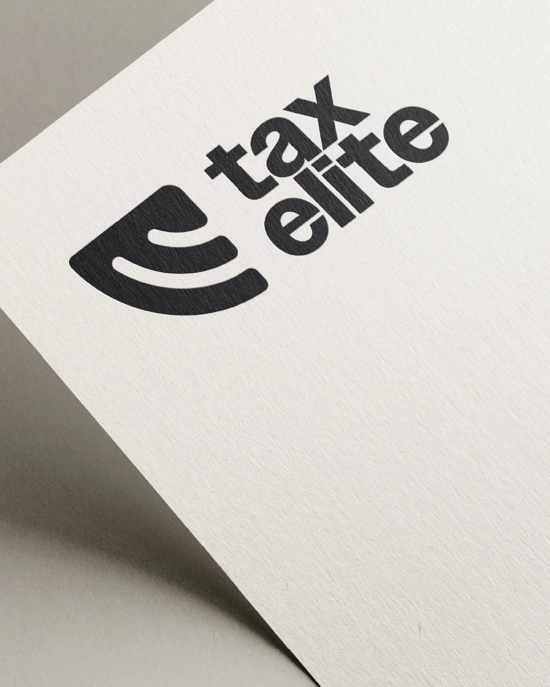 taxelite Logo geprägt auf Papier