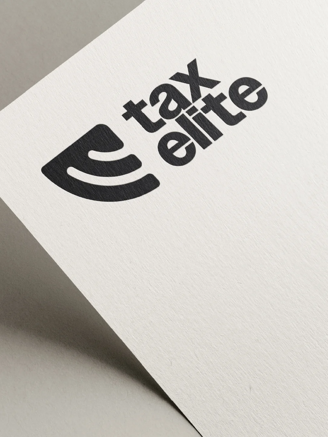 taxelite Logo geprägt auf Papier